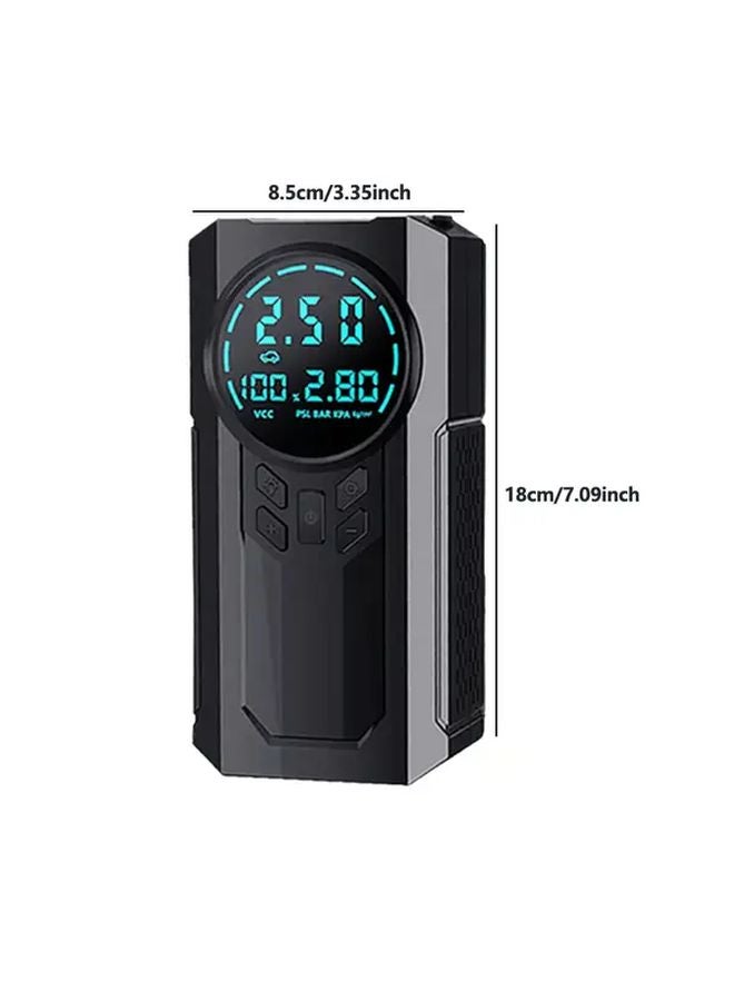 Upgraded Jump Starter With Air Compressor 150 PSI Tire Inflator LED Flashlight Safety Hammer - Image 3